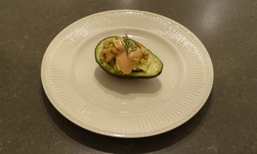 Avocado met garnalencocktail